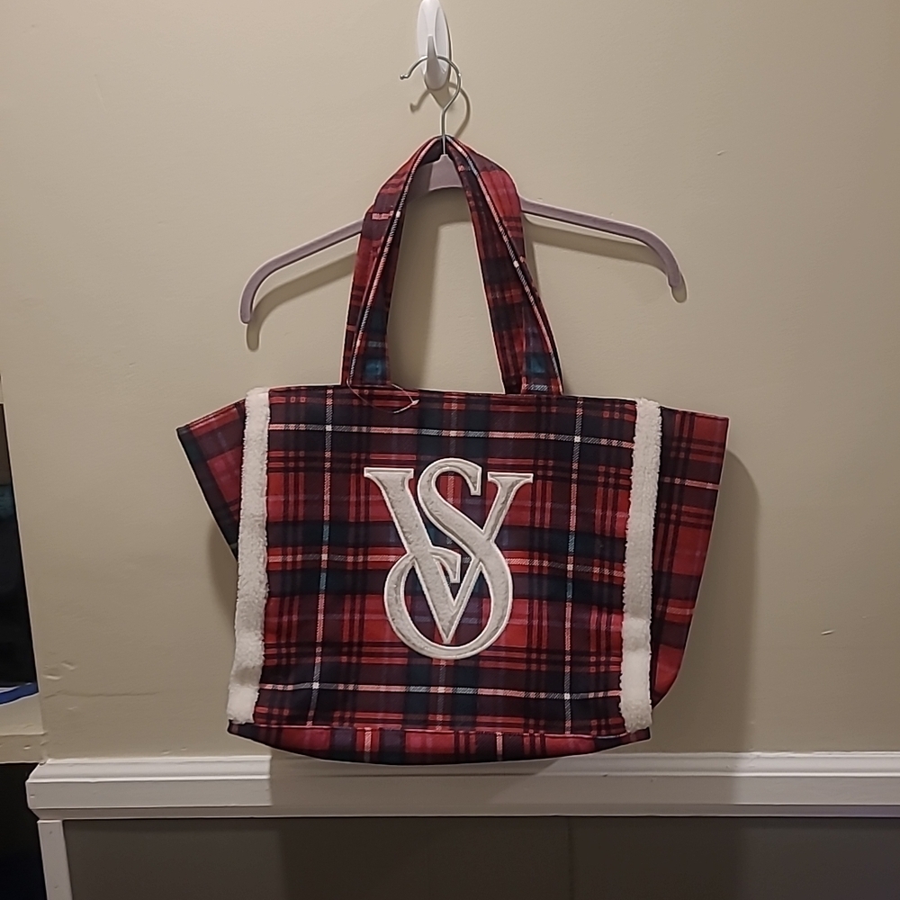 Victoria's Secret Red Plaid Tote